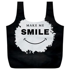 Black And White Simple Make Me Smile T Shirt 20250203 014057 0000 Full Print Recycle Bag (XL) from ArtsNow.com Front