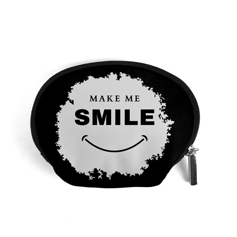 Black And White Simple Make Me Smile T Shirt 20250203 014057 0000 Accessory Pouch (Small) from ArtsNow.com Front