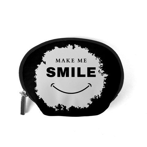 Black And White Simple Make Me Smile T Shirt 20250203 014057 0000 Accessory Pouch (Small) from ArtsNow.com Back