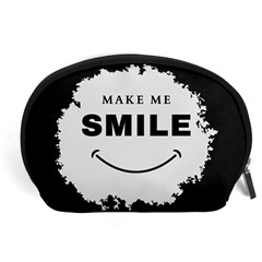 Black And White Simple Make Me Smile T Shirt 20250203 014057 0000 Accessory Pouch (Large) from ArtsNow.com Front