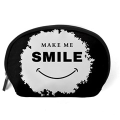 Black And White Simple Make Me Smile T Shirt 20250203 014057 0000 Accessory Pouch (Large) from ArtsNow.com Back