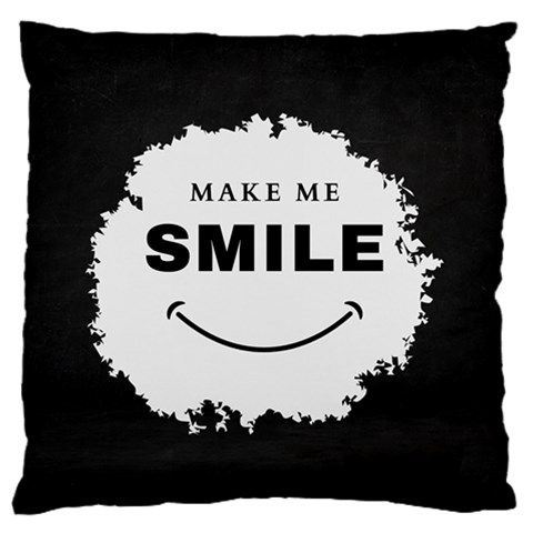 Black And White Simple Make Me Smile T Shirt 20250203 014057 0000 Standard Premium Plush Fleece Cushion Case (One Side) from ArtsNow.com Front