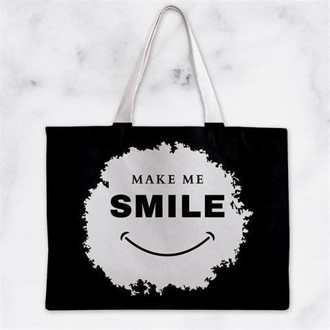 Black And White Simple Make Me Smile T Shirt 20250203 014057 0000 Zipper Mini Tote Bag from ArtsNow.com Back