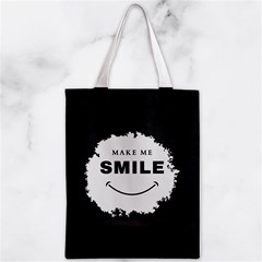 Black And White Simple Make Me Smile T Shirt 20250203 014057 0000 Zipper Classic Tote Bag from ArtsNow.com Front