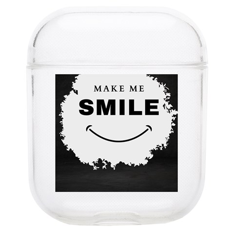 Black And White Simple Make Me Smile T Shirt 20250203 014057 0000 Soft TPU AirPods 1/2 Case from ArtsNow.com Front