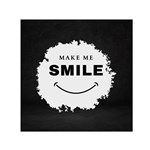 Black And White Simple Make Me Smile T Shirt 20250203 014057 0000 Square Satin Scarf (30  x 30 )