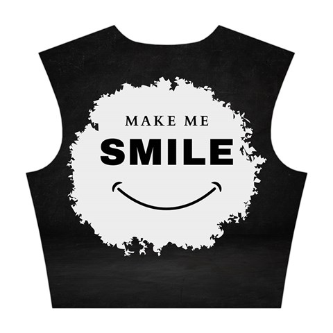 Black And White Simple Make Me Smile T Shirt 20250203 014057 0000 Cotton Crop Top from ArtsNow.com Back