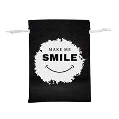 Black And White Simple Make Me Smile T Shirt 20250203 014057 0000 Lightweight Drawstring Pouch (S) from ArtsNow.com Back