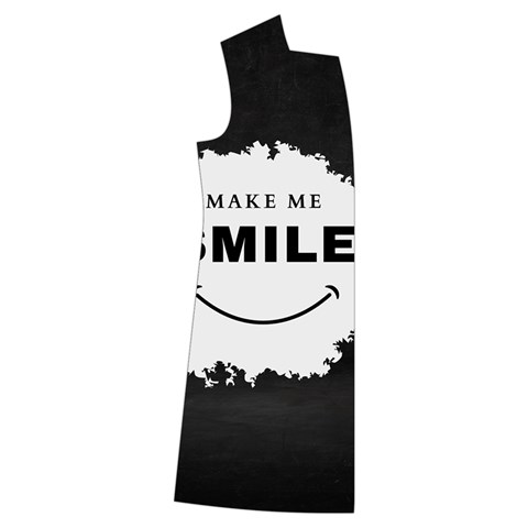 Black And White Simple Make Me Smile T Shirt 20250203 014057 0000 Kids  Long Sleeve Velvet Lounge Robe from ArtsNow.com Front Right