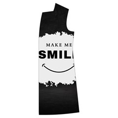 Black And White Simple Make Me Smile T Shirt 20250203 014057 0000 Kids  Long Sleeve Velvet Lounge Robe from ArtsNow.com Front Left