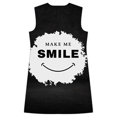 Black And White Simple Make Me Smile T Shirt 20250203 014057 0000 Kids  Long Sleeve Velvet Lounge Robe from ArtsNow.com Back