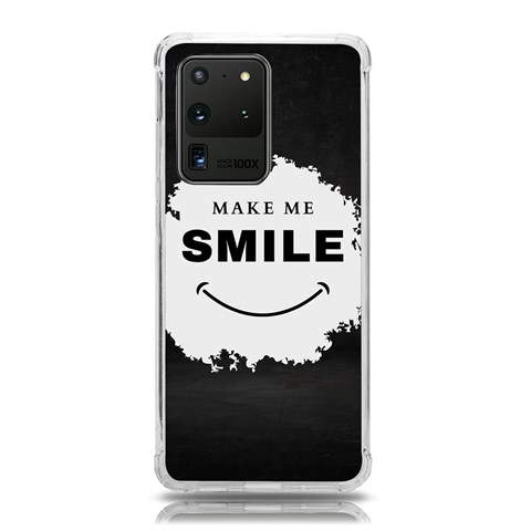 Black And White Simple Make Me Smile T Shirt 20250203 014057 0000 Samsung Galaxy S20 Ultra 6.9 Inch TPU UV Case from ArtsNow.com Front