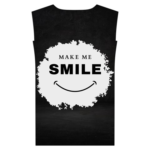 Black And White Simple Make Me Smile T Shirt 20250203 014057 0000 Kids  Stylish Hooded Puffer Vest from ArtsNow.com Back