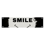 Black And White Simple Make Me Smile T Shirt 20250203 014057 0000 Banner and Sign 4  x 1 