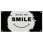 Black And White Simple Make Me Smile T Shirt 20250203 014057 0000 Banner and Sign 4  x 2 