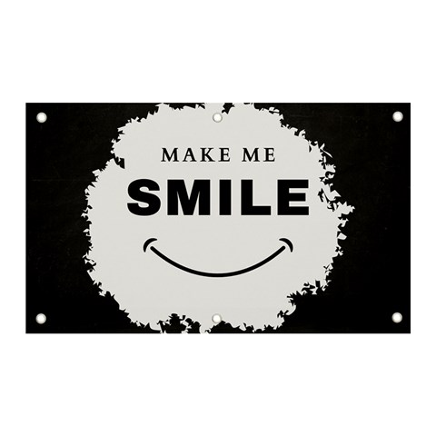 Black And White Simple Make Me Smile T Shirt 20250203 014057 0000 Banner and Sign 5  x 3  from ArtsNow.com Front