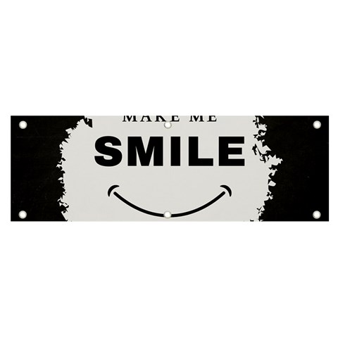 Black And White Simple Make Me Smile T Shirt 20250203 014057 0000 Banner and Sign 6  x 2  from ArtsNow.com Front