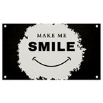 Black And White Simple Make Me Smile T Shirt 20250203 014057 0000 Banner and Sign 7  x 4 