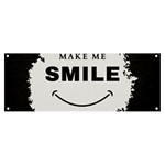 Black And White Simple Make Me Smile T Shirt 20250203 014057 0000 Banner and Sign 8  x 3 