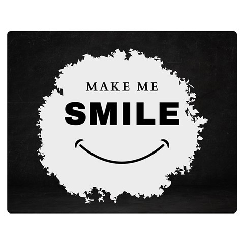 Black And White Simple Make Me Smile T Shirt 20250203 014057 0000 Premium Plush Fleece Blanket (Medium) from ArtsNow.com 60 x50  Blanket Front