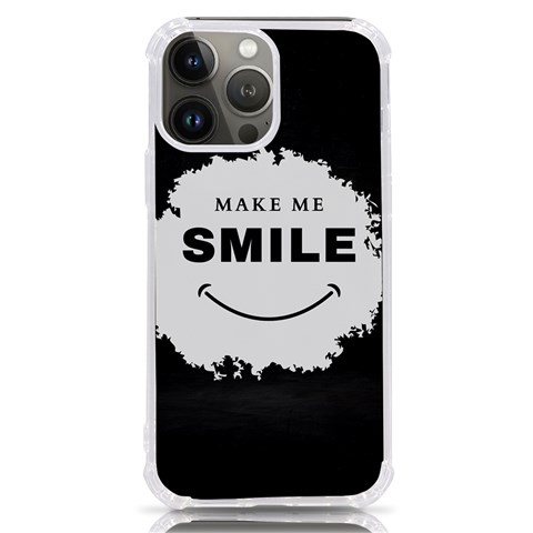 Black And White Simple Make Me Smile T Shirt 20250203 014057 0000 iPhone 13 Pro Max TPU UV Print Case from ArtsNow.com Front