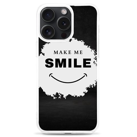 Black And White Simple Make Me Smile T Shirt 20250203 014057 0000 iPhone 15 Pro Max TPU UV Print Case from ArtsNow.com Front