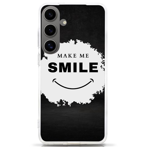 Black And White Simple Make Me Smile T Shirt 20250203 014057 0000 Samsung Galaxy S24 Ultra 6.9 Inch TPU UV Case from ArtsNow.com Front