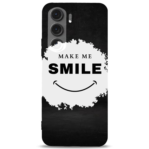 Black And White Simple Make Me Smile T Shirt 20250203 014057 0000 Samsung Galaxy S24 Plus 6.7 Inch Black TPU UV Case from ArtsNow.com Front