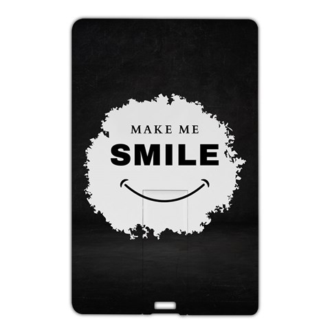 Black And White Simple Make Me Smile T Shirt 20250203 014057 0000 Name Card Style USB Flash Drive from ArtsNow.com Front