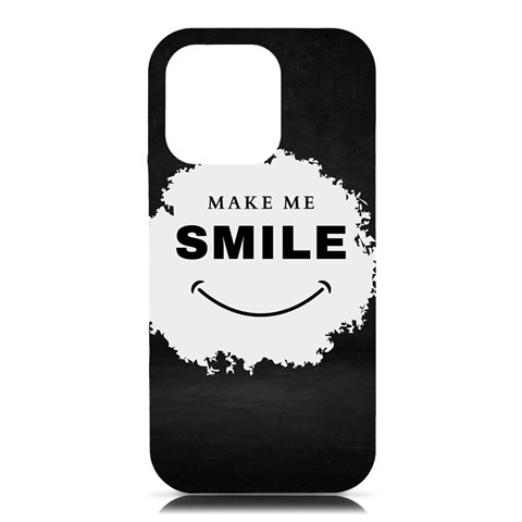 Black And White Simple Make Me Smile T Shirt 20250203 014057 0000 iPhone 16 Pro Max Black UV Print PC Hardshell Case from ArtsNow.com Front