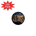 Tree silhouette at border of nahuel haupi lake, rio negro, argentina 1  Mini Buttons (100 pack) 