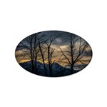 Tree silhouette at border of nahuel haupi lake, rio negro, argentina Sticker (Oval)