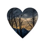 Tree silhouette at border of nahuel haupi lake, rio negro, argentina Heart Magnet