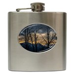 Tree silhouette at border of nahuel haupi lake, rio negro, argentina Hip Flask (6 oz)