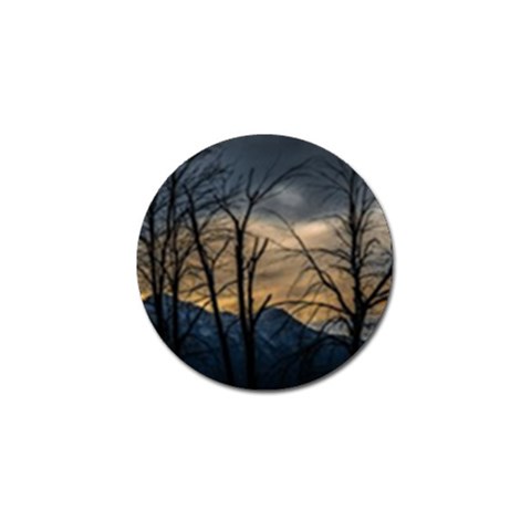 Tree silhouette at border of nahuel haupi lake, rio negro, argentina Golf Ball Marker (4 pack) from ArtsNow.com Front