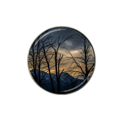 Tree silhouette at border of nahuel haupi lake, rio negro, argentina Hat Clip Ball Marker (4 pack) from ArtsNow.com Front