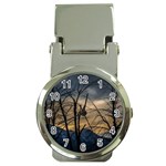 Tree silhouette at border of nahuel haupi lake, rio negro, argentina Money Clip Watches