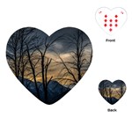 Tree silhouette at border of nahuel haupi lake, rio negro, argentina Playing Cards Single Design (Heart)