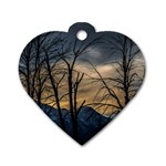 Tree silhouette at border of nahuel haupi lake, rio negro, argentina Dog Tag Heart (One Side)