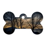 Tree silhouette at border of nahuel haupi lake, rio negro, argentina Dog Tag Bone (One Side)