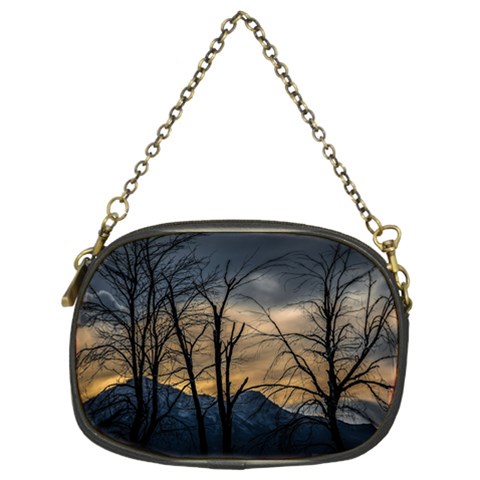 Tree silhouette at border of nahuel haupi lake, rio negro, argentina Chain Purse (Two Sides) from ArtsNow.com Front