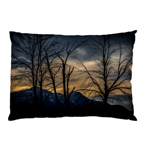 Tree silhouette at border of nahuel haupi lake, rio negro, argentina Pillow Case from ArtsNow.com 26.62 x18.9  Pillow Case