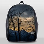 Tree silhouette at border of nahuel haupi lake, rio negro, argentina School Bag (Large)