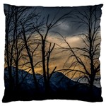 Tree silhouette at border of nahuel haupi lake, rio negro, argentina Large Cushion Case (One Side)