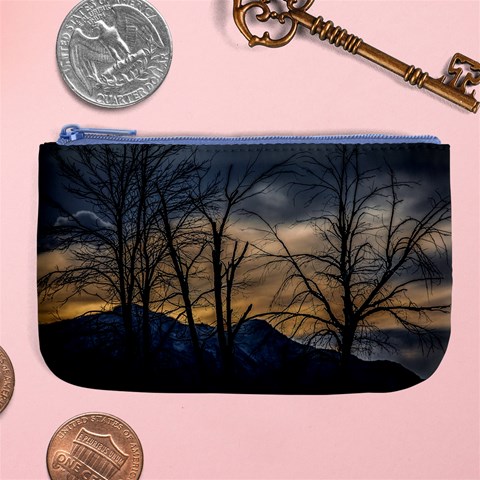 Tree silhouette at border of nahuel haupi lake, rio negro, argentina Large Coin Purse from ArtsNow.com Front