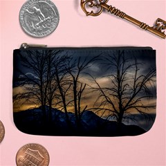 Tree silhouette at border of nahuel haupi lake, rio negro, argentina Large Coin Purse from ArtsNow.com Front