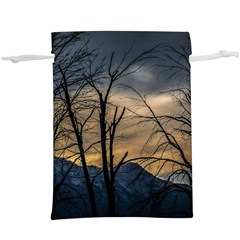 Tree silhouette at border of nahuel haupi lake, rio negro, argentina Lightweight Drawstring Pouch (XL) from ArtsNow.com Front