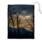 Tree silhouette at border of nahuel haupi lake, rio negro, argentina Drawstring Pouch (4XL)