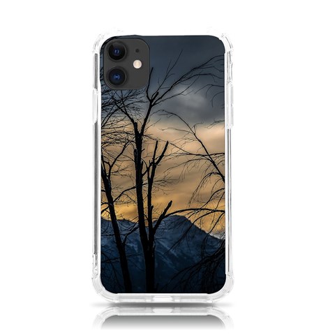 Tree silhouette at border of nahuel haupi lake, rio negro, argentina iPhone 11 TPU UV Print Case from ArtsNow.com Front