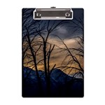 Tree silhouette at border of nahuel haupi lake, rio negro, argentina A5 Acrylic Clipboard